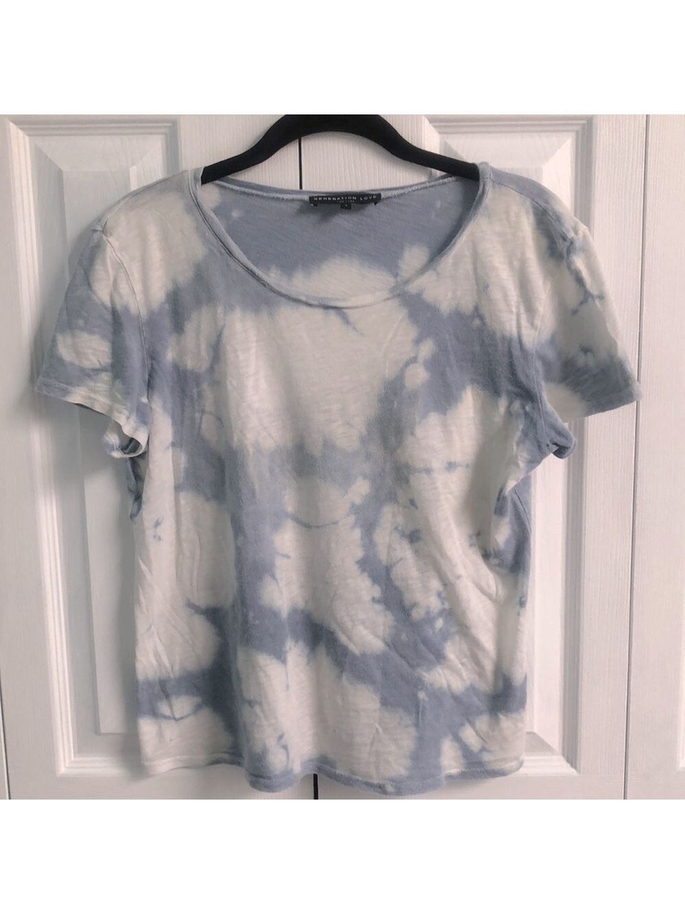 Generation Love Tie Dye Sky Print Short Sleeve T-Shirt Oversized Size Small